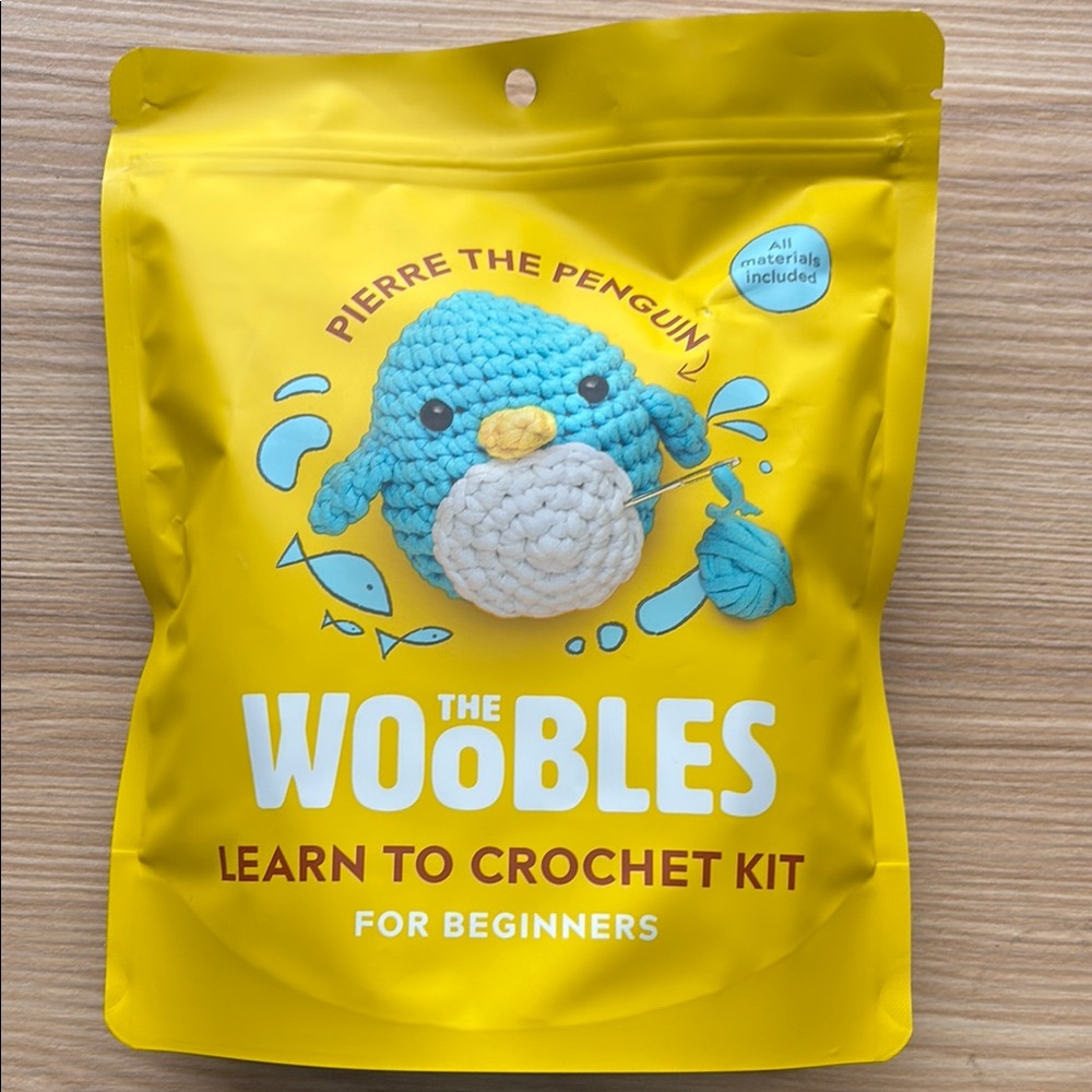 Woobles Pierre the Penguin Crochet Kit - Blue and White